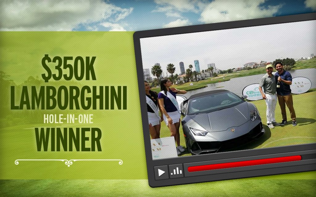 hole in one winner - lamborghini